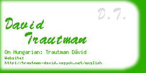 david trautman business card